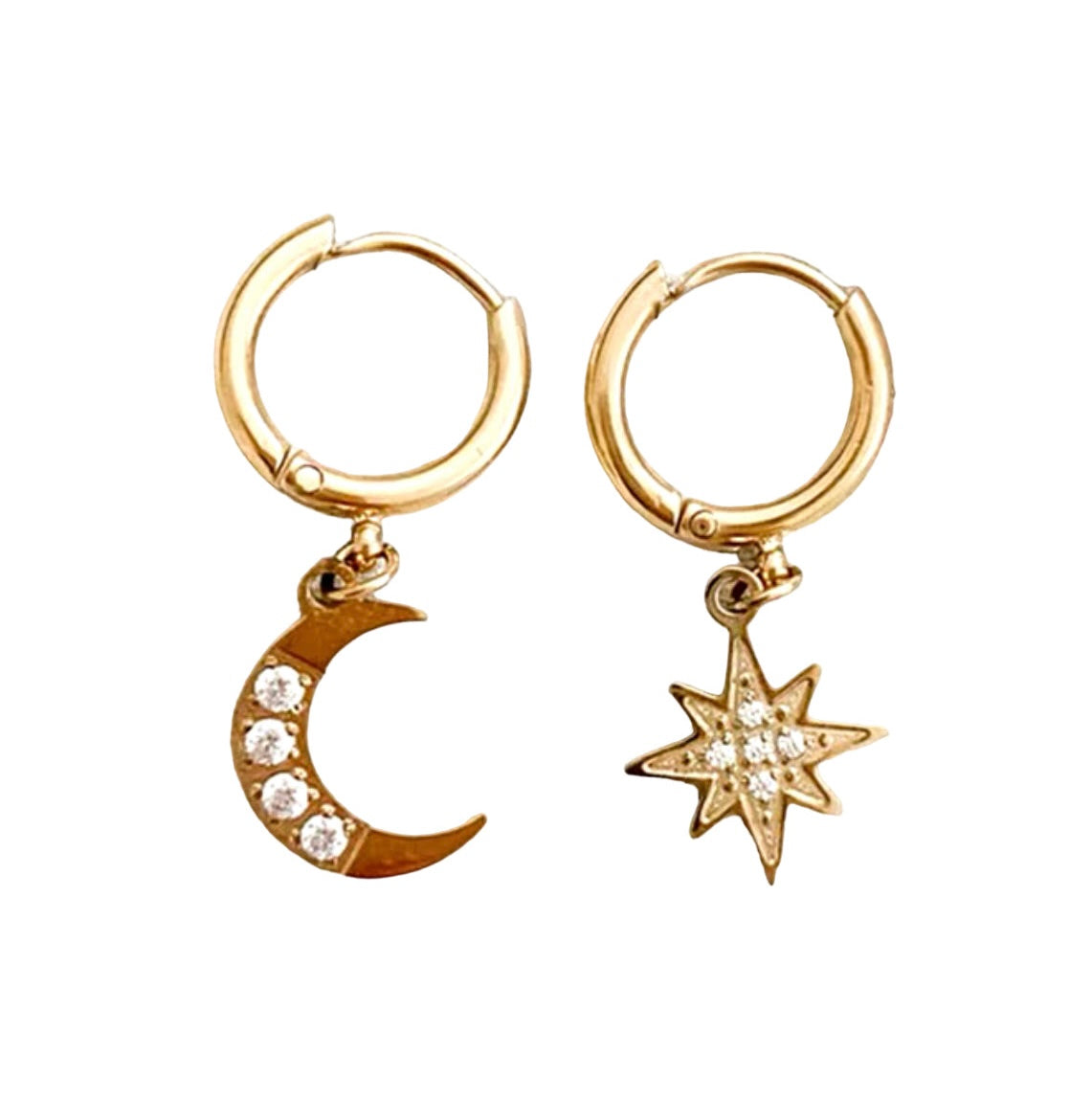 Pendientes Eternity-Dorado